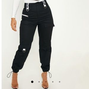 Black Detail Cargo Trousers US Sz 8